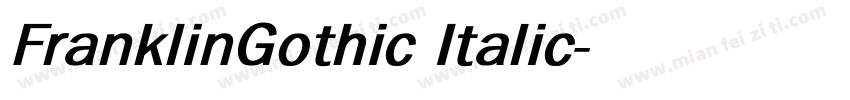 FranklinGothic Italic字体转换